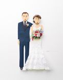 Wedding Portrait Custom Made From Paper Cutouts 11 X 14 2 small