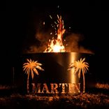 Personalized Tropical Scene Fire Pit Ring 1 small