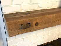 Reclaimed Barn Wood Fireplace Mantle 2 small