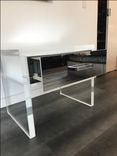 Acrylic End / Side Table - Thick Slab Leg Single Drawer- Hand Crafted, Custom Made 5 small