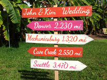Outdoor Wedding Decoration, Rustic Ceremony Arrows Sign, Gift For Couple 2 small