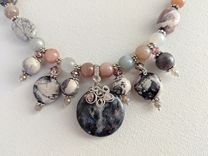 Terra Rosa And Sterling Silver Necklace 2 small