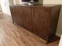 Oak Buffet W/ Gold Hardware 1 small