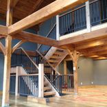 Vertical Bar Railing With Oak Top Rails 1 small