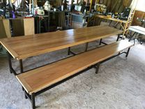 Rustic Industrial Table And Bench 1 small