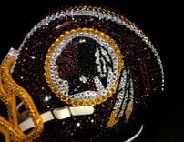 Any Team Crystallized Mini Football Helmet Nfl Bling Genuine European Crystals Bedazzled 5 small