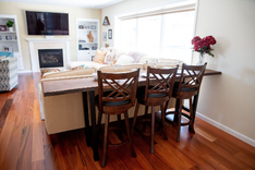 Live Edge Sofa Table With Seating, Behind Couch Table With Metal Legs, Home Bar Height Table 4 small