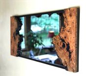 Eye-Catching Live Edge Cherry Burl Mirror 1 small