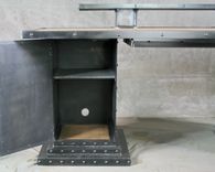 Desk With Storage Bases. Industrial Executive Desk. Custom And Handmade Office Furniture. 5 small