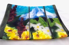 Fused Glass Platter - Hawaii Aloha 1 small