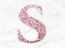 Crystallized Wall Hanging Letter Monogram Baby Decor Bling Genuine European Crystals Bedazzled 2 small