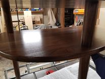 Walnut Kidney Shaped Mid Century Style End Tables 2 small
