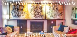 Industrial Fireplace Mantels Made Of Steel Plate 1 small