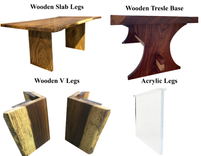 Modern Live Edge Dining Table With Steel Legs, Rustic Live Edge Dining Table With Steel Legs 6 small