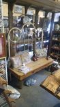 Brass & Iron Foundry Headboard Bench, Wide Board Cypress Seat!! 2 small