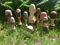 Rustic Garden Mushrooms 2 small
