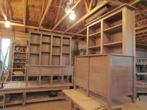Solid Walnut Book Case File Drawers 2 small