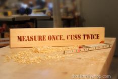 Measure Once, Cuss Twice Funny Carpenter Handyman Sign Gifts For Him 1 small