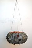 Wine Barrel Ring Chandelier - Satellite - Made From Retired California Wine Barrel Rings 5 small