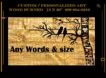 Custom Art, Couples Gift, Wife Gift, Husband Gift, Anniversary, Wood, Five Year 1 small