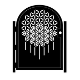 Steel Flower Of Life Gate - Geometric Metal Art - Sacred Geometry - Garden Gate - Handmade 2 small