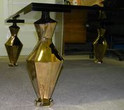 Black Acrylic Slab Top With Custom Style Legs 6 small
