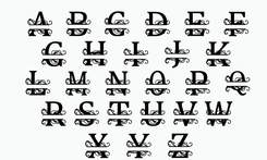 Open Frame Monogram Name Sign 5 small