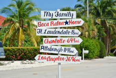 Arrow Destination Wooden Sign, Rustic Directional Mileage Sign Post 1 small