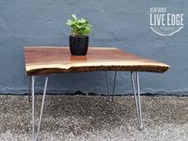 Live Edge Walnut Coffee Table- Dark Wood- Natural Edges- Live Edge Slab Table- Rustic- Modern 5 small