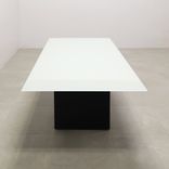 Rectangular Shape Custom Conference Table, Tempered Glass Top - Omaha Meeting Table 6 small