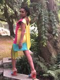 V-Neck Embroidered Fringed Dress - Farrah 2 small