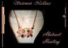 Gemstone Healing, Necklace, Wife Gift, Copper, Sculptural, Tree Of Life, Gemstone Necklace 2 small