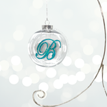 Custom Crystallized Initial Christmas Ball Ornament Letter Personalized Bling Bedazzled 2 small