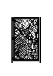 Modern Steel Gate - Los Angeles - City Street Gate - Decorative Steel Panel - Urban Art Panel 4 small