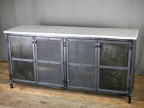 Industrial Vanity Base, Vintage Vanity, Marble Vanity, Rustic Vanity, Modern Industrial Credenza 1 small