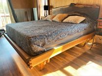 Custom Live-Edge Floating Platform Bed 5 small