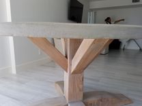 Concrete Top Round Pedestal Table 3 small