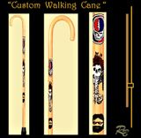 Cane, Walking Cane, Custom, Personalized, Hand Painted, Wood Burned 2 small
