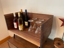 Mid-Century Black Walnut Desk Bar 1 small