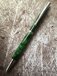 Pen & Pencil Combo / Chrome / Green Buckeye Burl 2 small