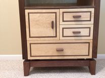 Walnut & Bird's Eye Maple Cabinet 4 small