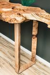 Maple Burl Live Edge Console/Sofa Table 92x18x30 4 small
