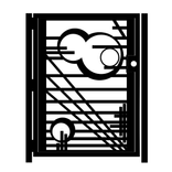 Modern Pedestrian Gate - Mid-Century Modern Design - Wright - Modern Metal Gate 6 small