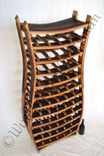 Large Wine Rack - Curvaceous - Made From Retired California Wine Barrels 2 small