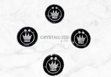 Custom Crystallized Car Wheel Center Caps Bling Genuine European Crystals Bedazzled 4 small