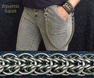 Niflheimr Wallet Chain - Stainless Steel - Handcut Rings 1 small