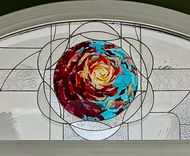 Stained Glass Transom Window - Wind Song 1 small
