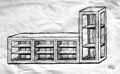 Custom Comic Bookstore Display Case 2 small