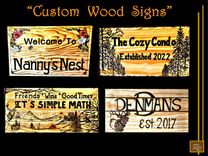 Family Name Sign, Wood, Signs, Custom, Personalized, Bar, Sign, Welcome House Number,  Business Sign 1 small
