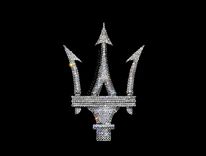 Maserati Trident Logo Crystallized Car Emblem Bling Genuine European Crystals Bedazzled 1 small